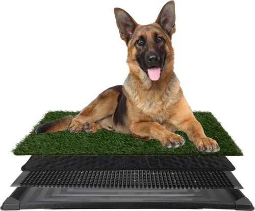 Vista 18 de Almohadilla de Césped Artificial para Orina de Cachorros para Perros y Mascotas Pequeñas - Almohadillas de Césped Reutilizables de 4 Capas de 16x20