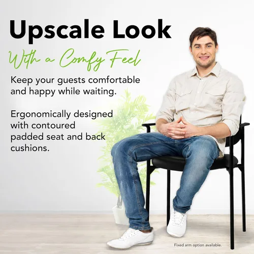 Vista 6 de Basyx Hon Hvl606 Silla para invitados, Tela, Tela negra