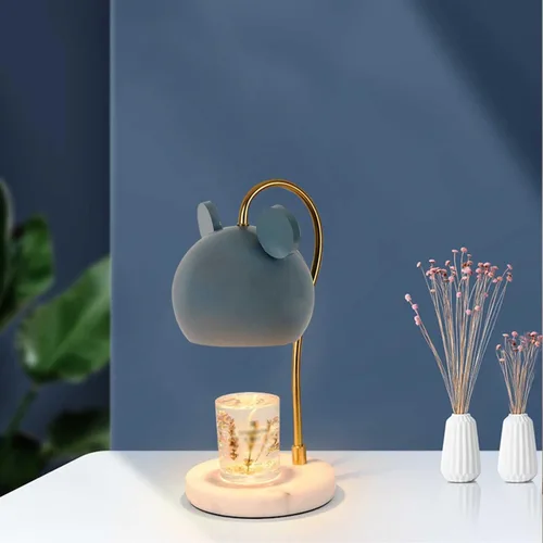 Vista 7 de VEDUSA Lámpara calentadora de velas para velas en frasco, lámpara de vela de metal regulable, altura ajustable, compatible con tarro grande de vela