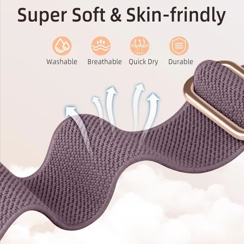 Vista 4 de Maledan Bandas Compatibles con Correas de Reloj Fitbit Versa 3/4 y Sense/Sense 2, Pulseras Deportivas de Tela Elástica Ajustable para Hombres