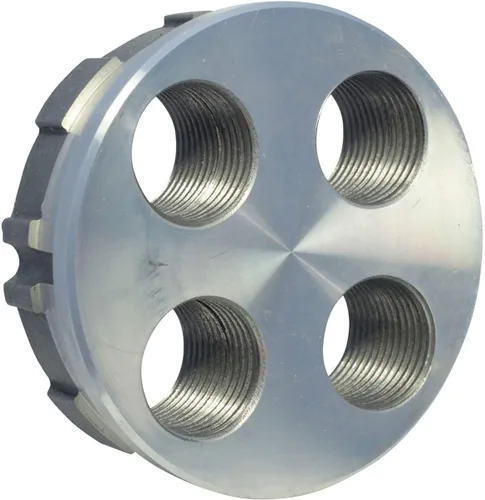 Lee Precision Torreta con 4 agujeros, color plateado.