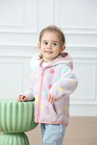 Vista 5 de Feidoog - Chaqueta de vellón polar con capucha, de manga larga, gruesa, cálida y resistente, para bebé o niños pequeños, para otoño o invierno