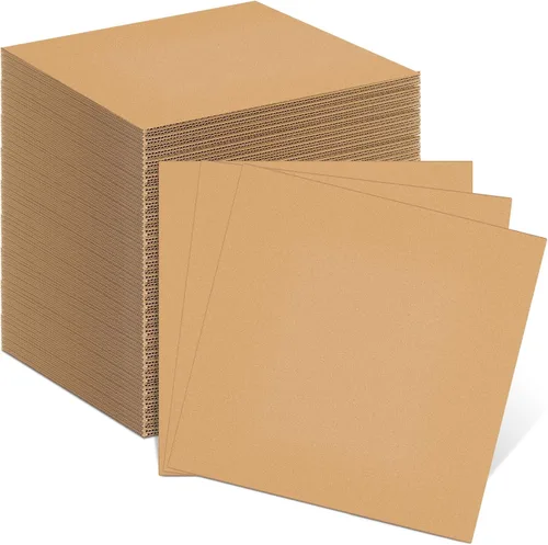 Vista 8 de Henoyso Paquete de 110 hojas de cartón corrugado de 4 x 6 pulgadas, hojas de cartón planas, insertos de embalaje, insertos cuadrados planos