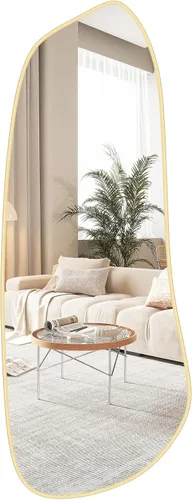 Vista 11 de WallBeyond Espejo asimétrico, espejo de pared irregular, espejos de pared decorativos para dormitorio, sala de estar, entrada, pasillo, espejo