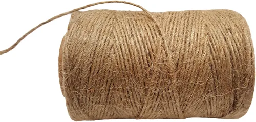 Vista 2 de Juego de 4 carretes de cuerda multiusos de jardín 100% yute. 300 pies por carrete. (4)