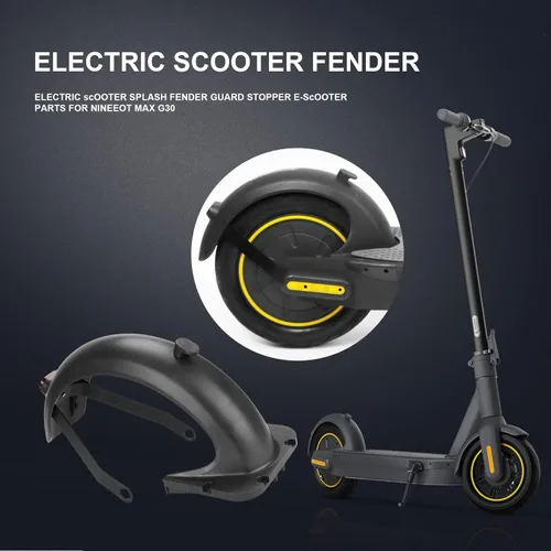 Vista 8 de Accesorios para guardabarros traseros incluye guardabarros trasero + soporte + luz trasera LED compatible con accesorios de scooter eléctrico Segway