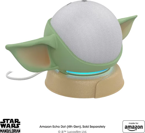 Vista 3 de Made for Yaxa, featuring The Mandalorian Baby Grogu ™-inspired Stand for Yaxa Echo Dot (4th & 5th Gen)