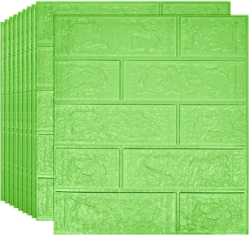 Vista 20 de 10 paneles de pared 3D plateados, cobertura de 14.5 pies cuadrados, adhesivo imprimible con paneles de pared de espuma de polietileno autoadhesivos