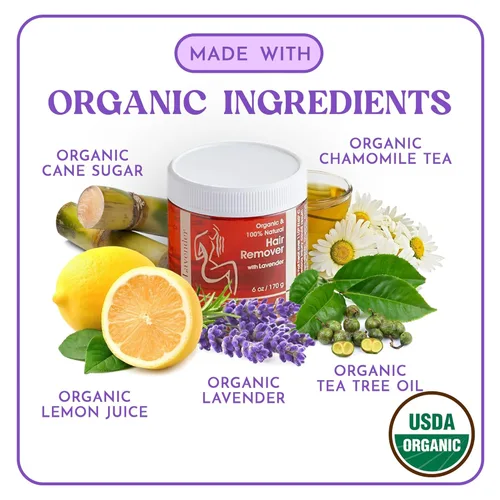 Vista 7 de MOOM - Kit de cera de esmalte con lavanda, kit de cera de azúcar en tarro de 6 onzas con 18 tiras de tela reutilizables, alternativa a las tiras