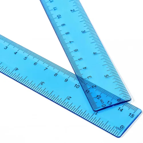 Vista 14 de Regla recta de plástico para estudiantes, escuela, oficina, 2