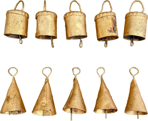 Vista 13 de 10 Piezas Campanas de 1.75 Pulgadas para Manualidades, Decoración del Hogar, Adornos de Campanas de Navidad, Decoraciones de Campanas de Navidad
