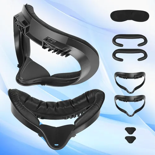 TechKen Meta Quest 2 - Juego de 2 almohadillas faciales con disipación de calor de ventilación, soporte de espuma para la cara, accesorios VR