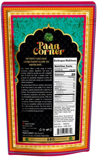 Vista 2 de Paan Corner Barbacoa Mukhwas, ambientador de boca indio, 4.23 onzas