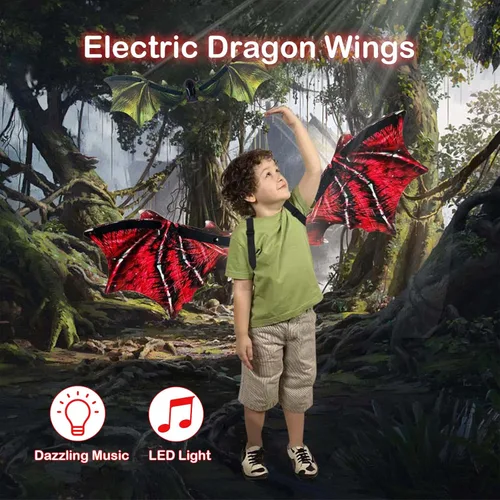 Vista 3 de VOD VISUAL Electric Dragon Wings with LED Lights For Kids