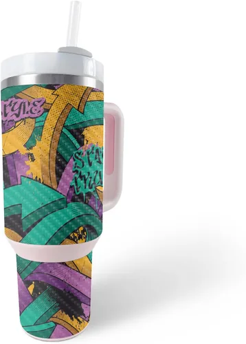 Vista 7 de MightySkins Skin - Vaso de vinilo compatible con Stanley The Quencher H2.0 FlowState de 40 onzas – Puppy Fall Funda protectora de vinilo duradera