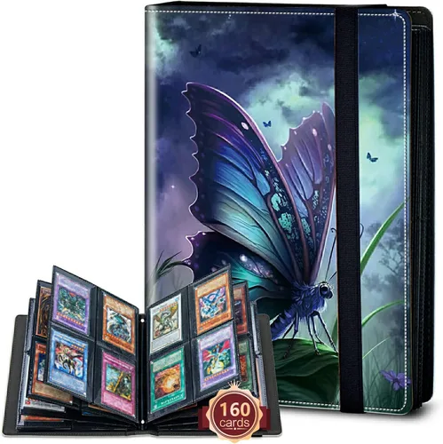 Vista 32 de Rossy Carpeta para tarjetas de 4 bolsillos, soporte para álbum de coleccionista de tarjetas de intercambio de 240 tarjetas, de doble cara, soporte