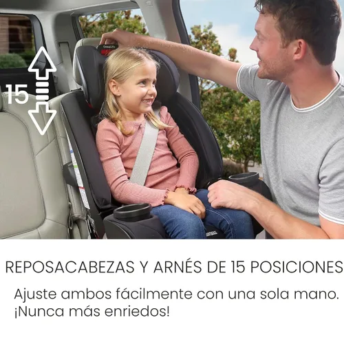 Vista 5 de Britax One4Life - Asiento convertible todo en uno para auto, 3 en 1, silla y asiento elevador con instalación ClickTight, capacidad extendida hacia