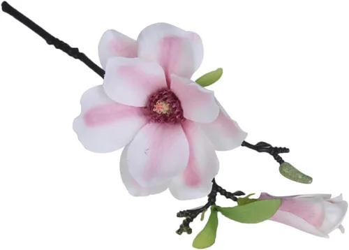 Vista 6 de DECHOUS 5 piezas de mini flores artificiales para decoración del hogar, adornos de decoración floral para el hogar, flores artificiales de magnolia
