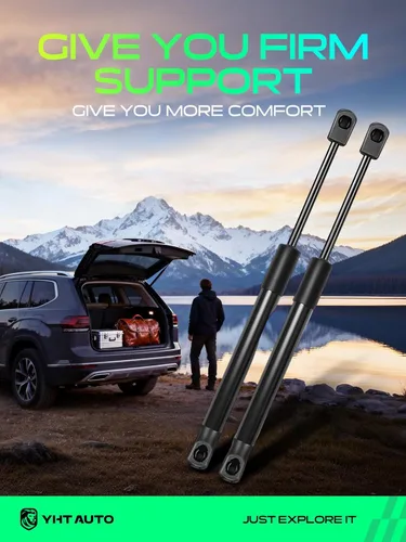 Vista 2 de YHTAUTO 2 puntales de soporte de elevación delantera del tronco de gas amortiguadores de repuesto para Porsche 911 2012-2019 Boxster 2013-2016