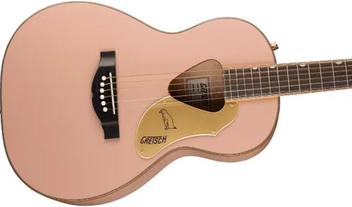 Vista 3 de Gretsch G5021E Rancher Penguin Parlor Guitarra Acústica-Eléctrica - Rosa Shell