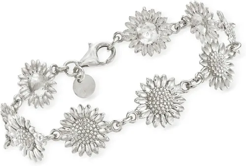 Ross-Simons Italian Sterling Silver Sunflower Bracelet
