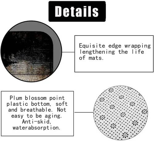 Vista 47 de Camille&Andrew - Juego de 4 cortinas de ducha de tela de ciervo rústico negro, alce, alce, pino, luna, casa de campo, panel rústico, tablero