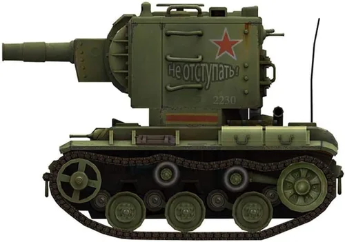 Vista 5 de Meng WWT-004 Modelo - Tanque Pesado Soviético Kv-2 Guerra Mundial Toons