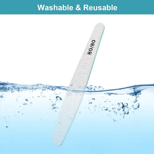 Vista 5 de Diesisa 15 limas de uñas de grano 80/80 para uñas naturales, tableros de esmeril de doble cara para uñas, limas de uñas profesionales para uñas