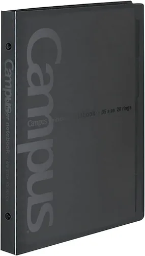 Kokuyo Carpeta de diapositivas Campus con separadores de 5 pestañas, tipo medio, B5, 26 agujeros, hasta 100 hojas, importación de Japón (negro)