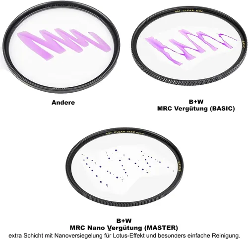 Vista 7 de B+W 2.638 in Master High Transmission Kaesemann Circular Polarizador MRC Nano Glass Filter