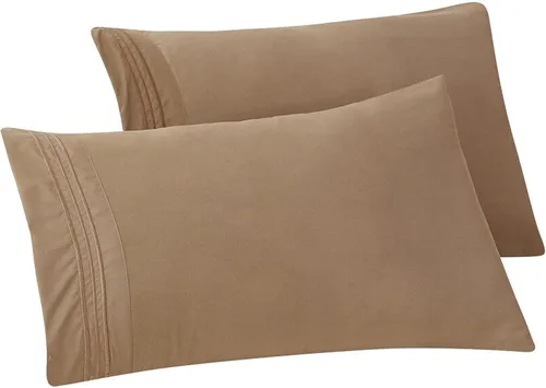 Vista 80 de Elegant Comfort Fundas de almohada sólidas de microfibra de alta calidad hotelera, tejido suave, resistente a las arrugas y a las manchas, fácil