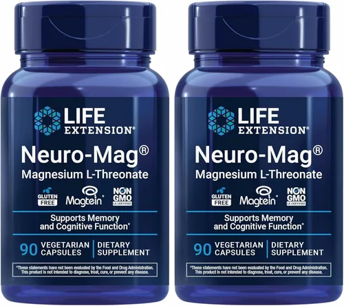 Life Extension Neuro-mag L-treonato de magnesio, 90 unidades (paquete de 2)