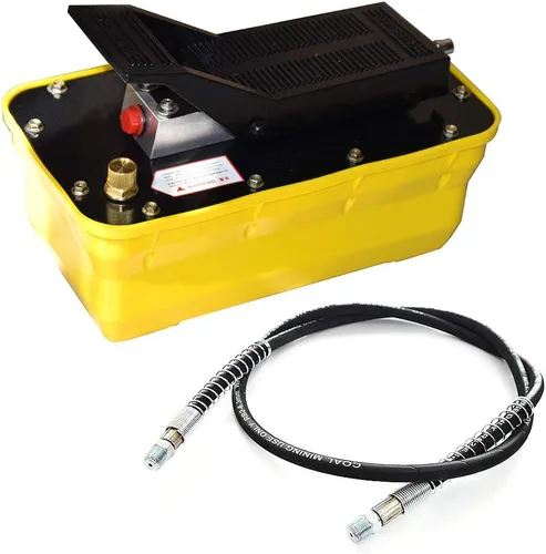 Eapmic Bomba hidráulica de aire 10000 PSI Capacidad Bomba de pie hidráulica 1/2 galón accionada por aire Bomba hidráulica de pie de pista
