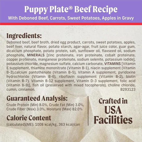 Vista 6 de Merrick Puppy Plate - Alimento húmedo para cachorros sin granos