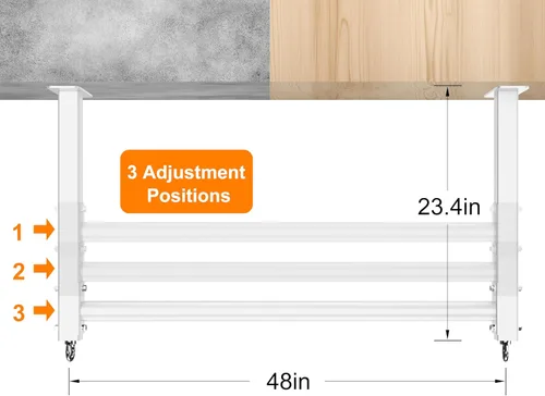 Vista 2 de Ceiling Mounted Pull Up Bar, Heavy Duty 700 LBS Multi Grip Pull Up Bars, 16"/24" Rafter Chin Up Bar, Ceiling Joist for Garage/Gym/Basement with