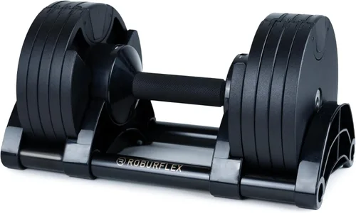 Vista 9 de Adjustable Dumbbell (Single) 5-40/80lb, 5lb Increments, for Home Gym Fitness - Upto 20 weight settings