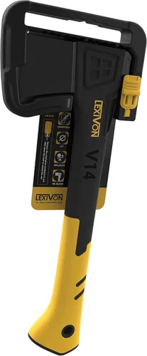Vista 10 de LEXIVON V14 - Hacha de campamento de 14 pulgadas Agarre ergonómico TPR, mango compuesto de fibra de vidrio ligero Funda protectora de transporte