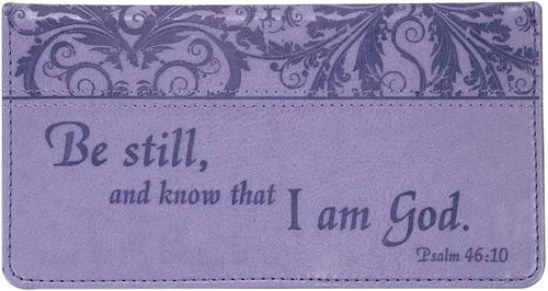 Billetera y chequera de cuero sintético y mensaje cristiano, guarda duplicados de cheques y tarjetas de crédito, para mujeres y hombres, Salmo, Uno