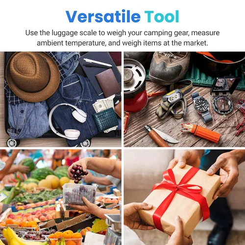 Vista 5 de Etekcity Balanza de equipaje, Gris, 1 paquete