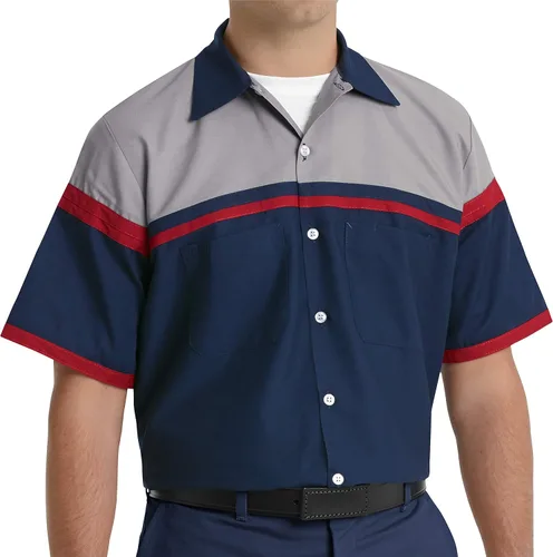 Vista 5 de Red Kap Camisa de trabajo de manga corta Performance Tech para hombre