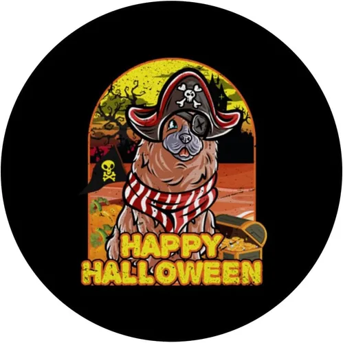 Vista 3 de Chow Chow Happy Halloween Costume Pirate PopSockets Standard PopGrip