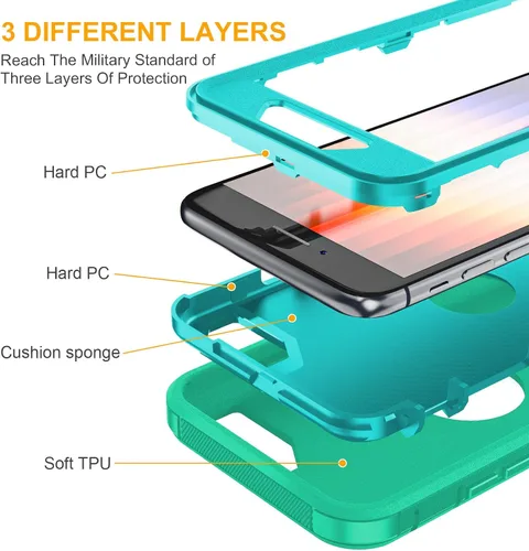Vista 5 de jaroco Fundas para Dedos para Funda de iPhone SE, Nanofibras Superconductoras de 0.15mm, Sensación Suave, Antisudor con Funda de Teléfono