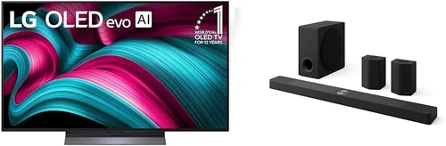 Vista 20 de LG OLED evo serie C5 televisor inteligente 4K de 55 pulgadas con AI, Dolby Atmos, Dolby Vision, HDR10, Super Upscaling 4K de AI, Modo Cineasta, Wow