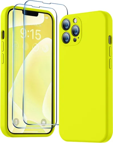 Vista 75 de BossKiss Funda compatible con iPhone 13, silicona de alta calidad mejorada [protección de cámara] [2 protectores de pantalla]