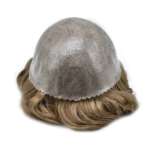 Vista 3 de Toupee - Pieza de pelo para hombres, piezas de prótesis de cabello humano real, piezas de prótesis de cabello humano real, para hombre, accesorios