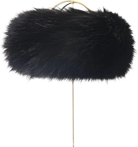 Vista 5 de Dikoaina Diadema de piel sintética para mujer calentador de orejas sombrero de esquí