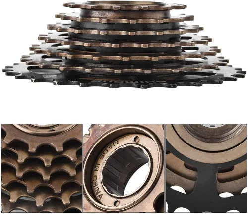 Vista 6 de Tbest Cassette,Tornillo de casete de rueda libre encendido,Juego de rueda libre de bicicleta,Rueda libre de ciclo Piñón de casete de rueda libre