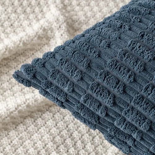 Vista 2 de MIULEE - Paquete de 2 fundas de cojín decorativas de corduroy, modernas y boho, suaves, con rayas, decoración del hogar estilo granja moderna