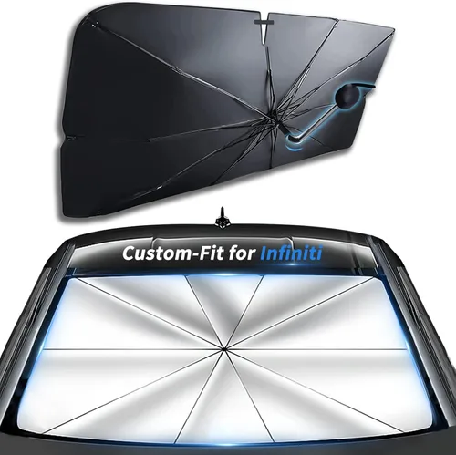 Ajuste personalizado para parabrisas Infiniti, parasol de automóvil, rotación de 360°, flexible, bloqueo UV, ventana delantera del automóvil,