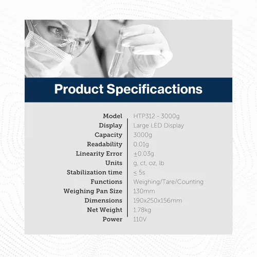 Vista 4 de Seattle Alki Scientific Lab Scale 105.82 oz x 0.00 oz Empresa USA Balanza de alta precisión para laboratorios
